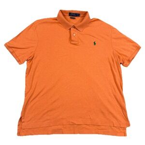 Polo Ralph Lauren Pima Soft Touch Polo Shirt XL Orange Short Sleeve Classic Logo